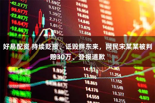 好易配资 持续贬损、诋毁胖东来，网民宋某某被判赔30万、登报道歉